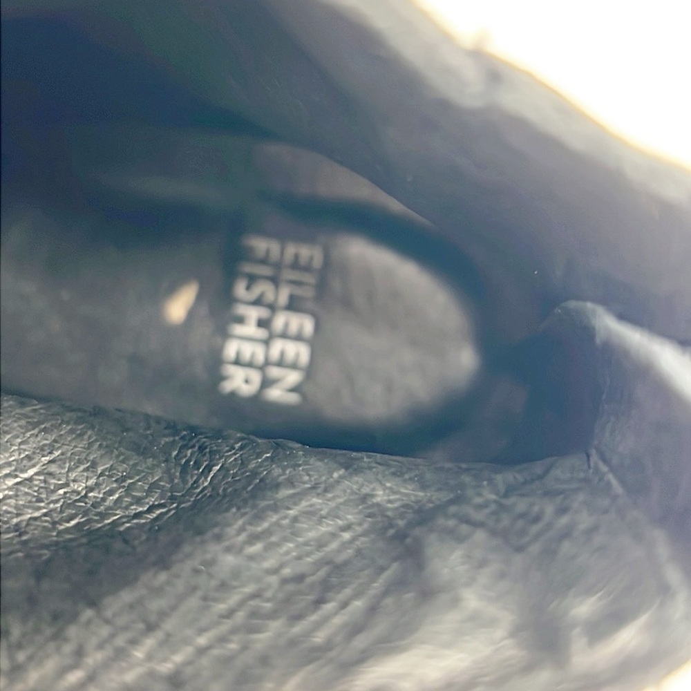 EILEEN Fisher Peer Black Suede Ankle Booties size 7.5 - Picture 4 of 14